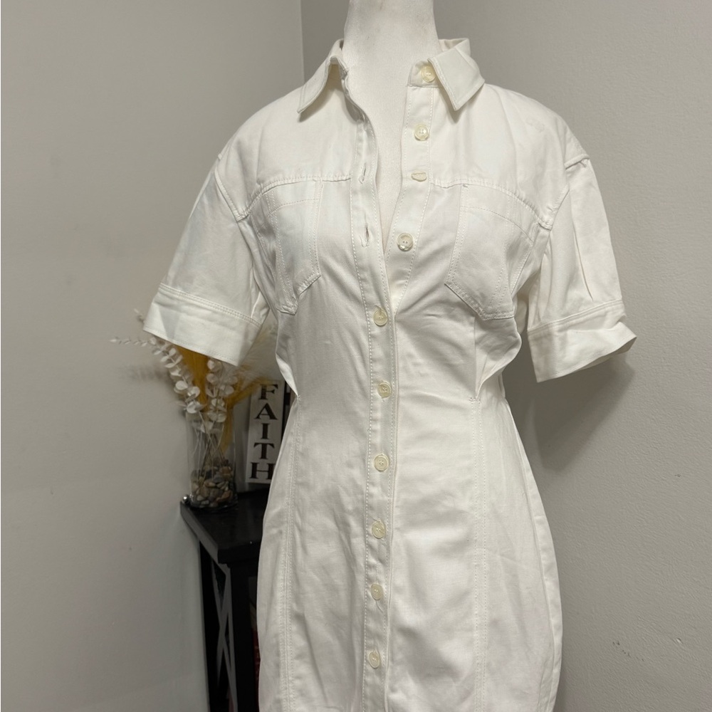 Zara Cream Collared Shirt